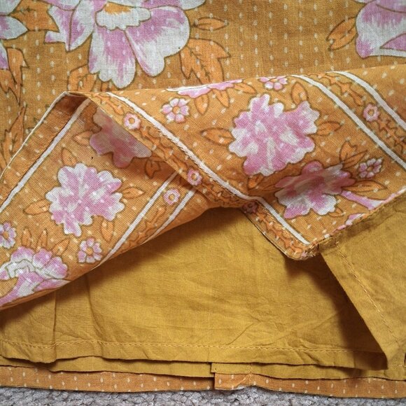 NWT FREE PEOPLE Women's Mustard Floral Faded Gardens Tank sz S - Picture 7 of 10